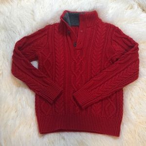 Gap boys red cable knit sweater, size 10 (L?)